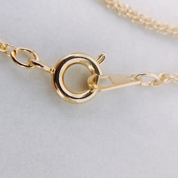 VTG Uranium Glass Signed RAMAN Necklace Earrings Set, Mid Century, Rhinestones - Picture 13 of 16